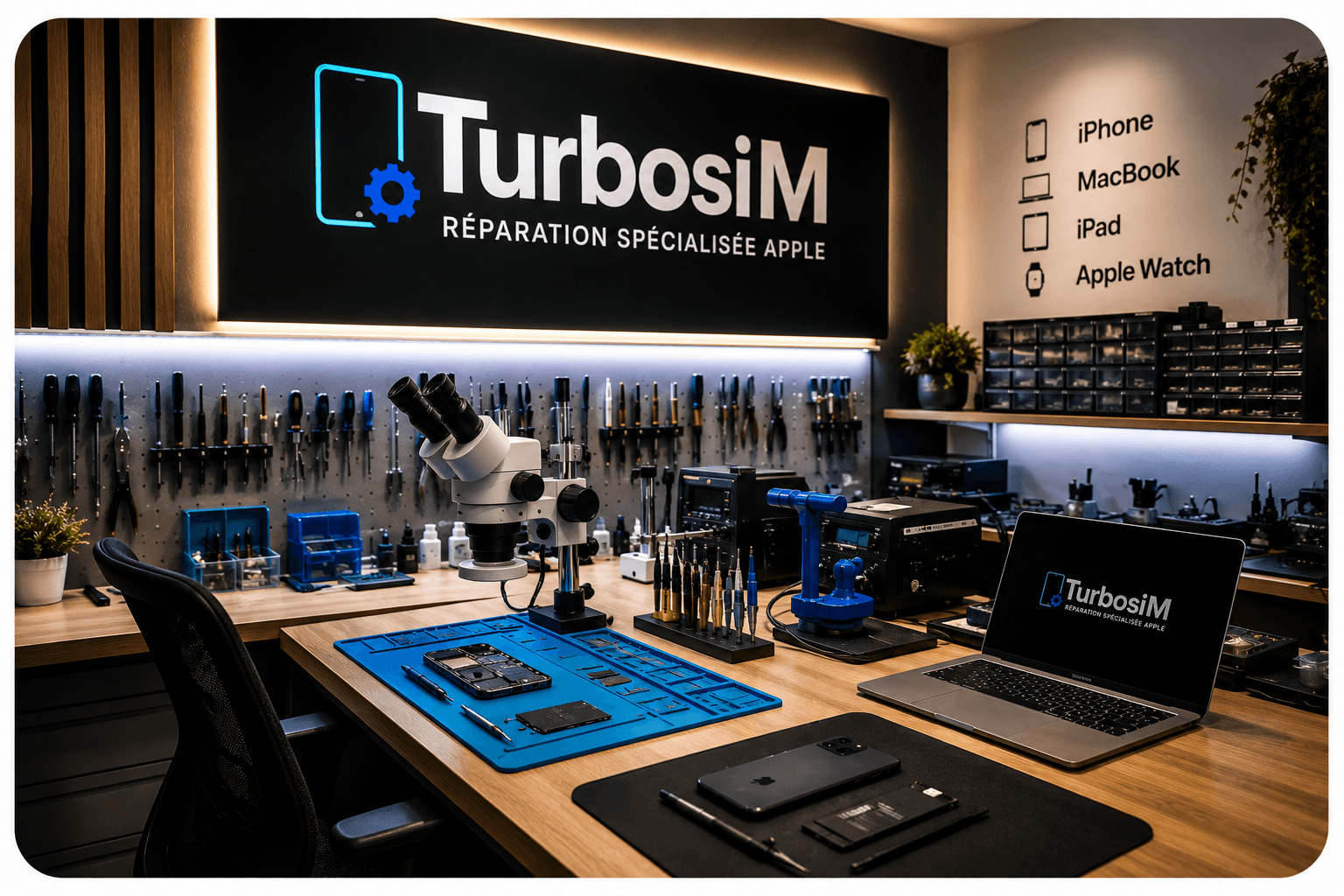 Atelier TurbosiM - Réparation iPhone, MacBook, iPad et Apple Watch au Kremlin-Bicêtre